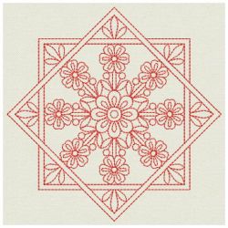 Redwork Flower Quilts 2 03(Md) machine embroidery designs