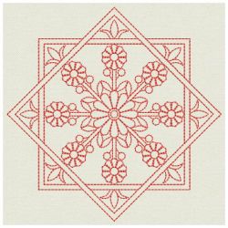 Redwork Flower Quilts 2 06(Sm) machine embroidery designs