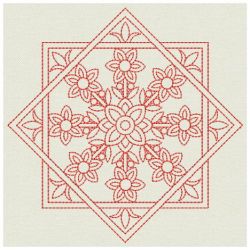 Redwork Flower Quilts 2 09(Md) machine embroidery designs