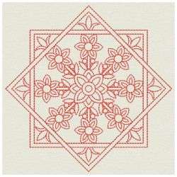 Redwork Flower Quilts 2 09(Lg) machine embroidery designs