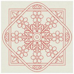 Redwork Flower Quilts 2 10(Md) machine embroidery designs