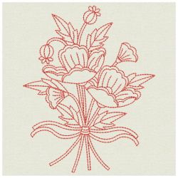 Redwork Poppy(Md) machine embroidery designs