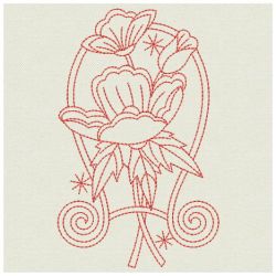 Redwork Poppy 06(Sm) machine embroidery designs