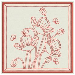 Redwork Poppy 09(Sm) machine embroidery designs