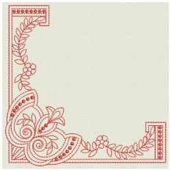 Redwork Artistic Corners(Sm) machine embroidery designs