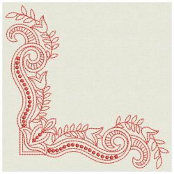 Redwork Artistic Corners 03(Lg) machine embroidery designs