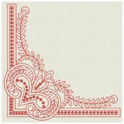 Redwork Artistic Corners 05(Lg) machine embroidery designs