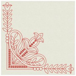 Redwork Artistic Corners 06(Sm) machine embroidery designs