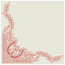 Redwork Artistic Corners 07(Md) machine embroidery designs