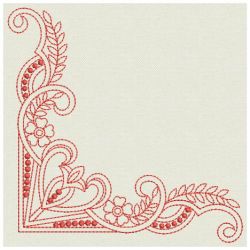 Redwork Artistic Corners 09(Lg) machine embroidery designs