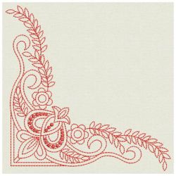 Redwork Artistic Corners 10(Md) machine embroidery designs