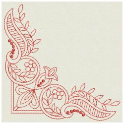 Redwork Artistic Corners 12(Lg) machine embroidery designs