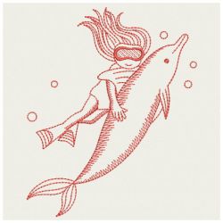 Redwork Ocean Divers 2 06(Md) machine embroidery designs