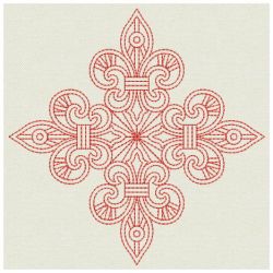 Redwork Fleur De lis Quilts 01(Md) machine embroidery designs