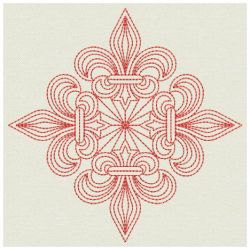 Redwork Fleur De lis Quilts 02(Lg) machine embroidery designs