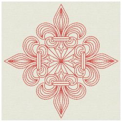 Redwork Fleur De lis Quilts 02(Sm)