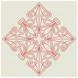 Redwork Fleur De lis Quilts 03(Md) machine embroidery designs