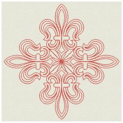 Redwork Fleur De lis Quilts 06(Md)