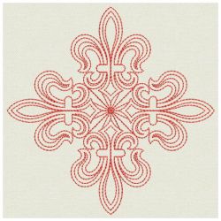 Redwork Fleur De lis Quilts 06(Md)