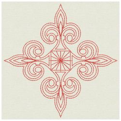 Redwork Fleur De lis Quilts 08(Lg) machine embroidery designs
