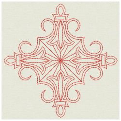 Redwork Fleur De lis Quilts 12(Lg) machine embroidery designs