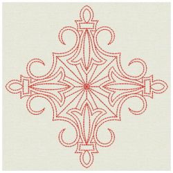 Redwork Fleur De lis Quilts 12(Md)