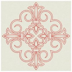 Redwork Fleur De lis Quilts 13(Sm)