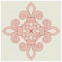 Redwork Fleur De lis Quilts 15(Lg)