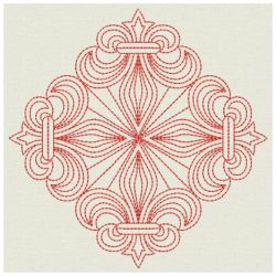 Redwork Fleur De lis Quilts 16(Md)