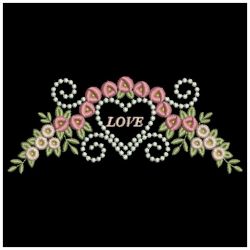 Romantic Rose Borders 07(Lg) machine embroidery designs