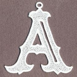 FSL White Alphabets 01 machine embroidery designs