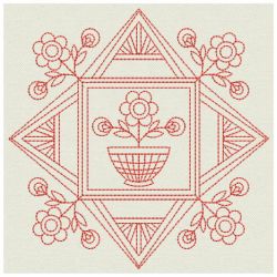 Redwork Folk Art Quilts(Lg) machine embroidery designs