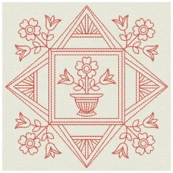 Redwork Folk Art Quilts 02(Lg)