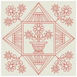 Redwork Folk Art Quilts 03(Lg) machine embroidery designs