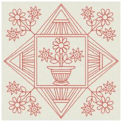 Redwork Folk Art Quilts 03(Lg)