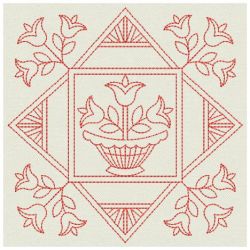 Redwork Folk Art Quilts 04(Lg)