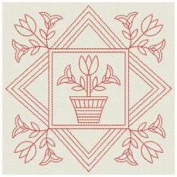 Redwork Folk Art Quilts 06(Lg)