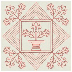 Redwork Folk Art Quilts 07(Lg) machine embroidery designs