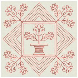 Redwork Folk Art Quilts 07(Lg)