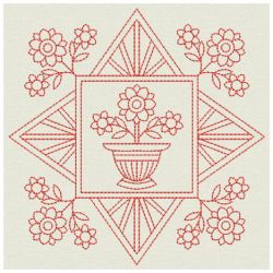 Redwork Folk Art Quilts 10(Lg)