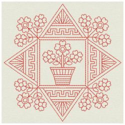 Redwork Folk Art Quilts 11(Sm) machine embroidery designs