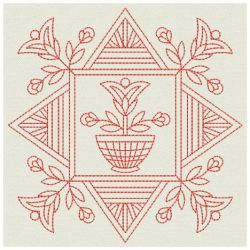 Redwork Folk Art Quilts 12(Lg) machine embroidery designs