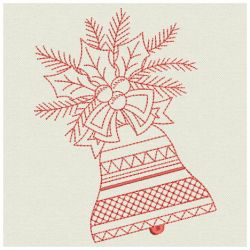 Redwork Christmas Bells 2(Md) machine embroidery designs