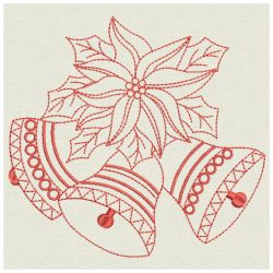 Redwork Christmas Bells 2 02(Lg) machine embroidery designs