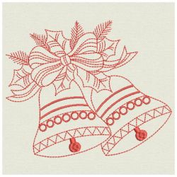 Redwork Christmas Bells 2 04(Md) machine embroidery designs