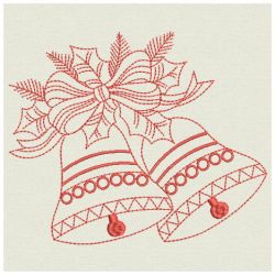 Redwork Christmas Bells 2 04(Lg) machine embroidery designs