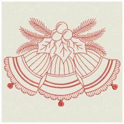 Redwork Christmas Bells 2 05(Md) machine embroidery designs
