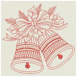 Redwork Christmas Bells 2 07(Md) machine embroidery designs