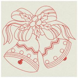 Redwork Christmas Bells 2 08(Md) machine embroidery designs