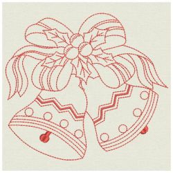 Redwork Christmas Bells 2 08(Lg) machine embroidery designs